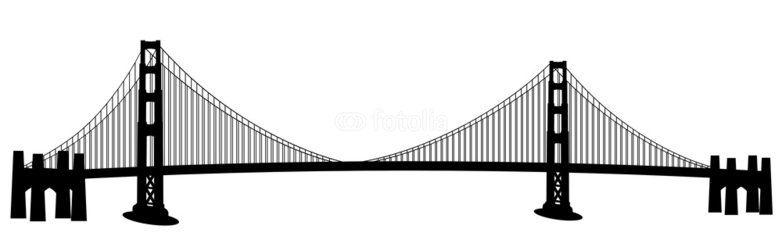 Showing Gallery For Suspension Bridge Clipart Black And White