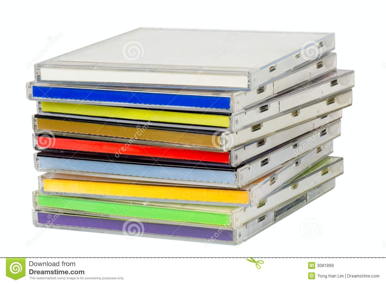 Stack Of Cd Casings Royalty Free Stock Images   Image  3081899