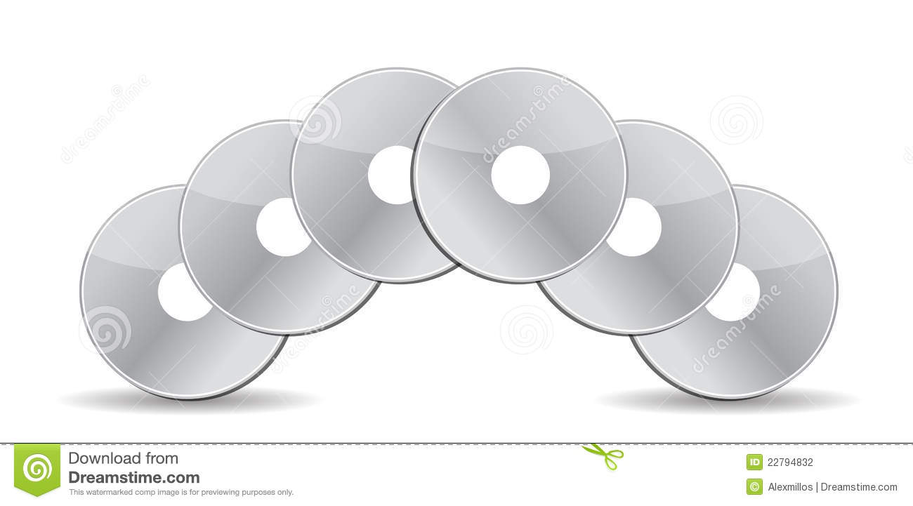 Stack Of Cd   Dvds Illustration Stock Photography   Image  22794832