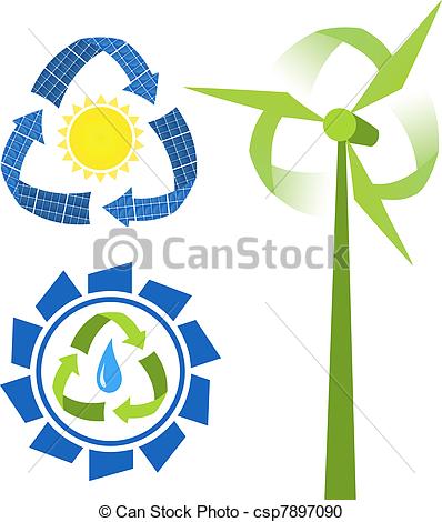 Verwerten Wieder Quellen Von Energie   Wasser Sonne Und Wind