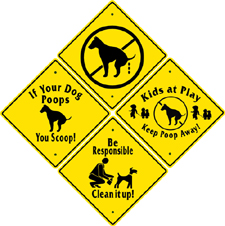 View Our Yellow Dog Signs 3 Sizes No Dog Poop Signs Available With
