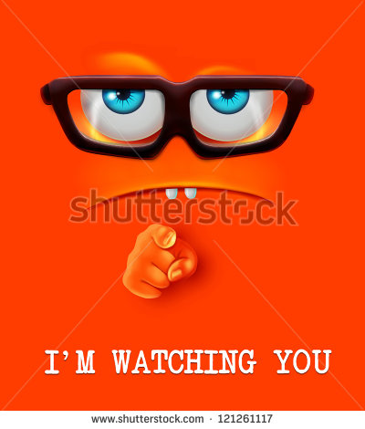 Watching You Face Vector