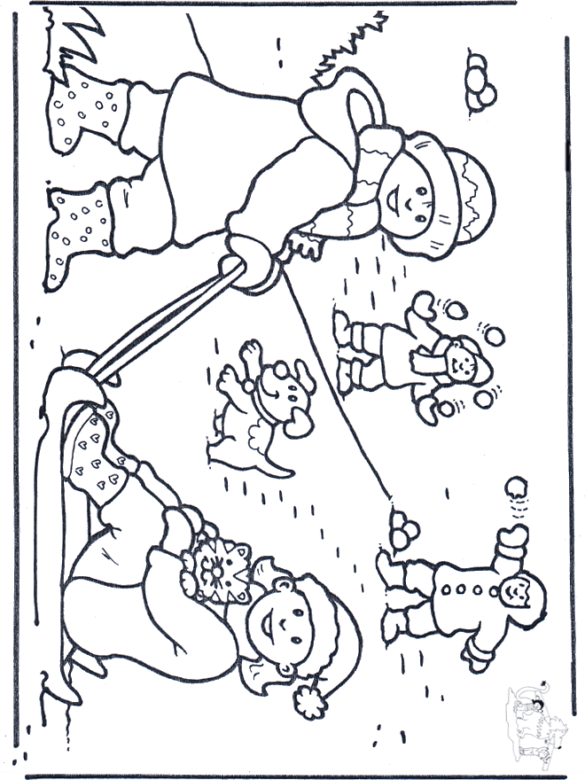 Winter Fun Coloring Pages