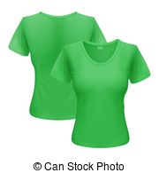 Woman T Shirt   Womens Green T Shirt Isolated On White
