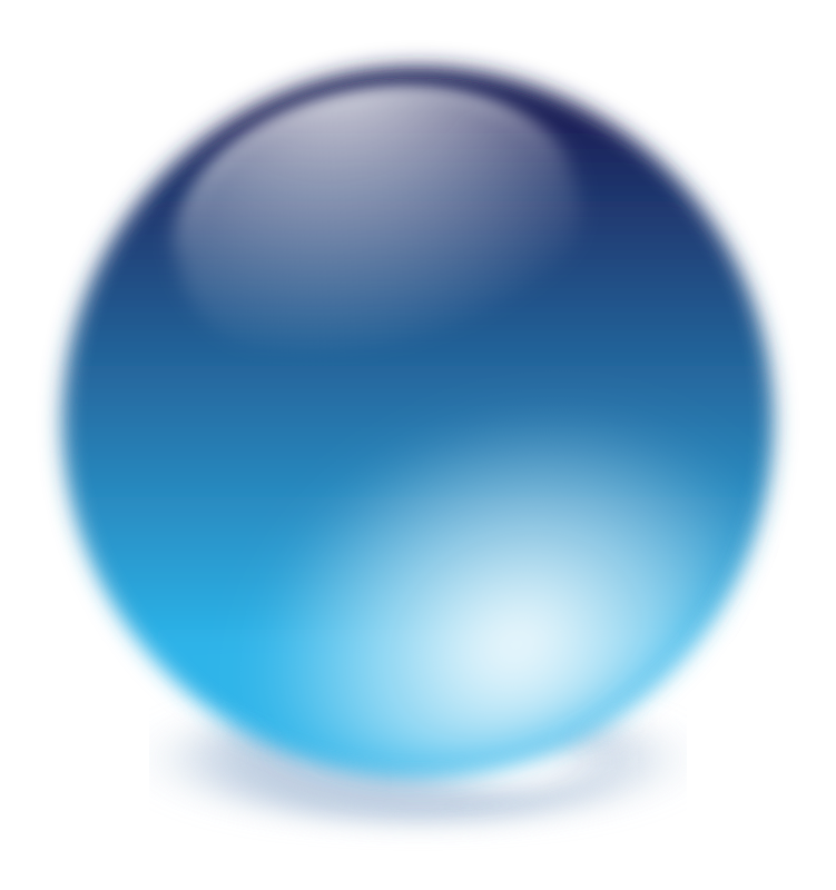 Blue Cristal Ball By Molumen   A Blue Cristal Ball