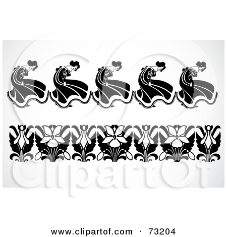 Clipart Of A Black And White Retro Couple Ballroom Dancing   Royalty