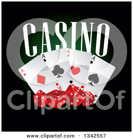 Clipart Of Triple Lucky Sevens Over Casino Text Banners   Royalty Free