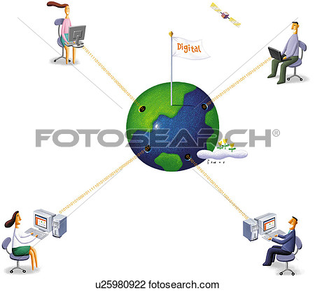 Communication Internet Computer Graphic  Fotosearch   Search Clipart