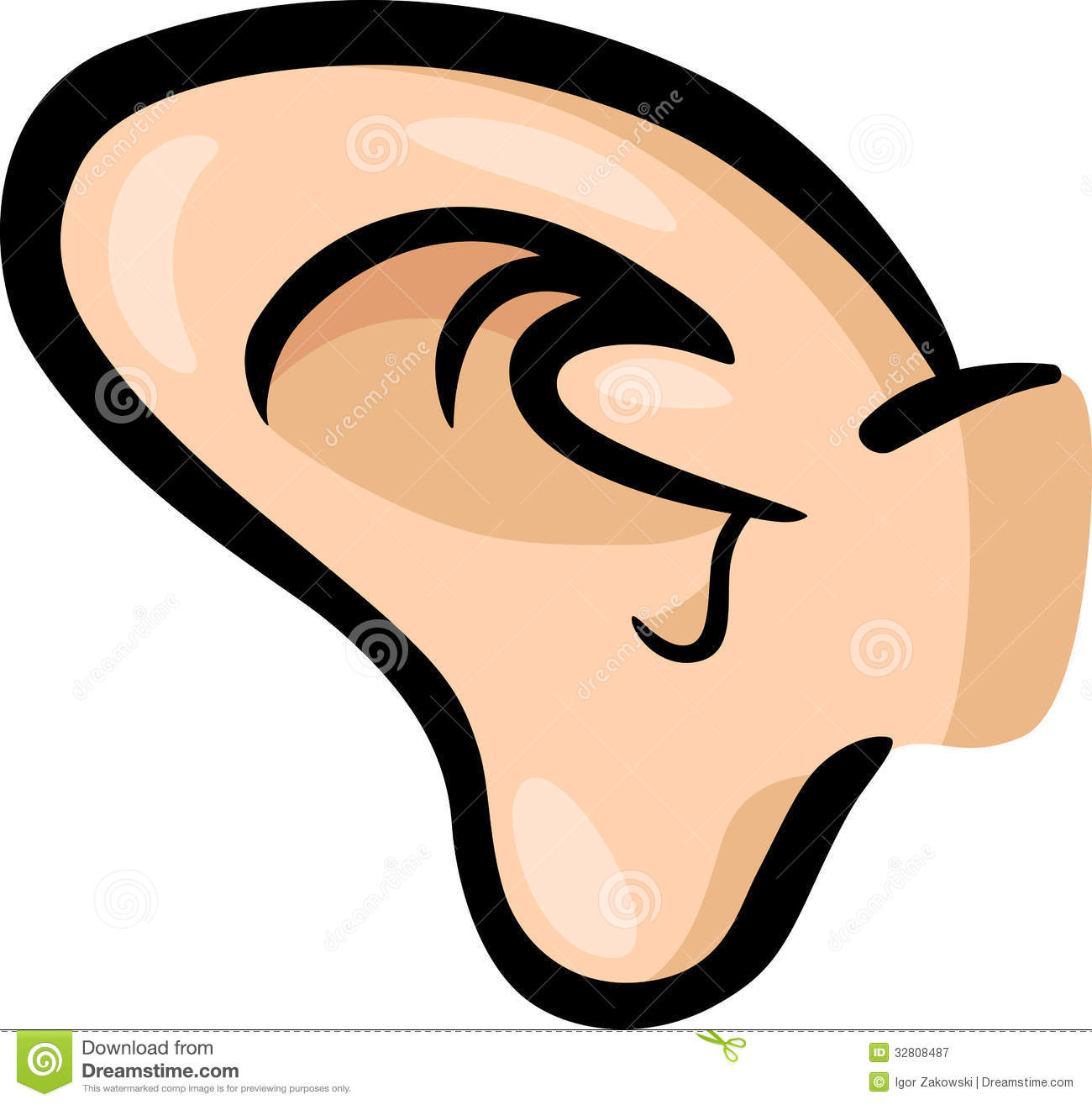 Ear Clip Art Cartoon Illustration Royalty Free Stock Photography