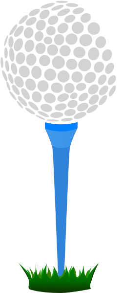 Golf Ball Blue Tee Clip Art At Clker Com   Vector Clip Art Online