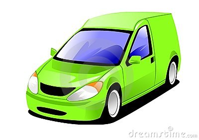 Green Delivery Truck Clipart