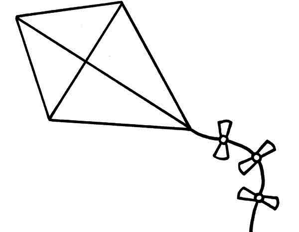 Kite Coloring Pages Kite Lineart Coloring Page Jpg