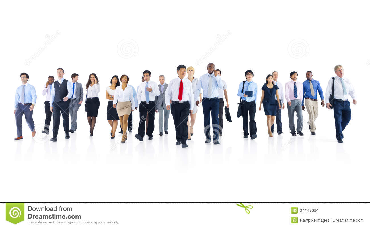 Large Group Of Business People Walking Stock Images   Image  37447064