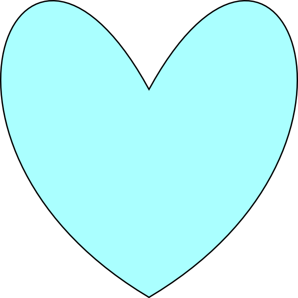 Light Blue Heart Clipart 14909 Light Blue Heart Design Png