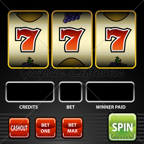 Lucky Seven Slot Machine   Gl Stock Images