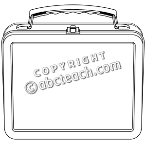 Lunch Bag Clipart Black And White Clip Art  Lunch Box B W