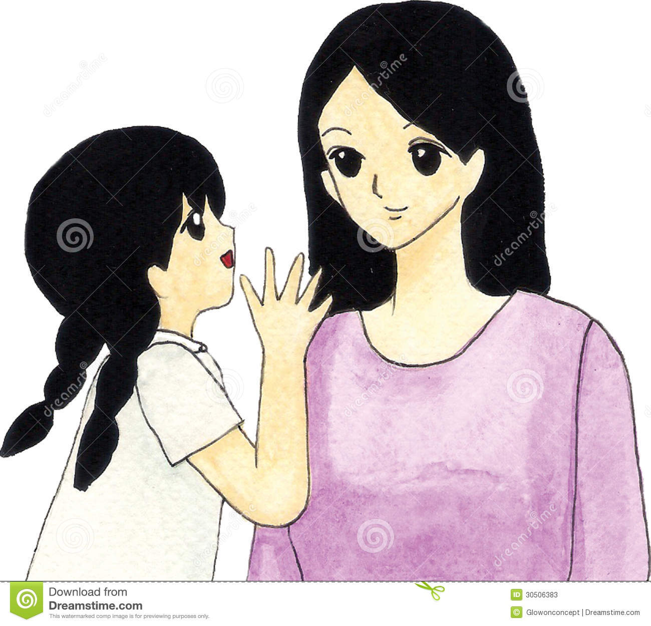 Mother And Daughter Cartoon Stock Photos   Image  30506383
