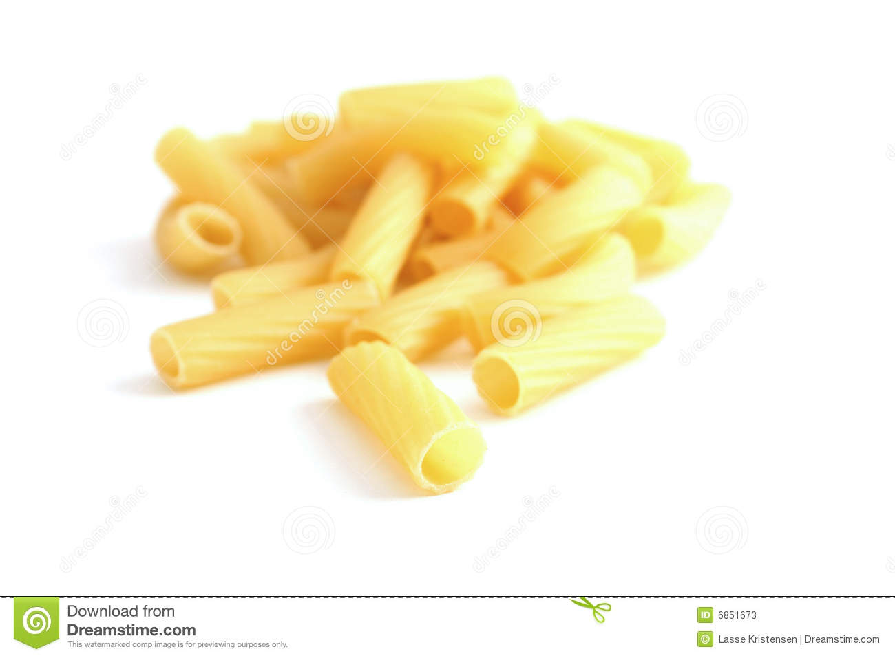 Pasta Rigatoni Isolated On A White Background 