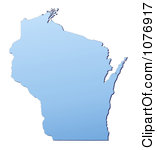 Rainbow State Of Wisconsin Character Outlined Happy Wisconsin State