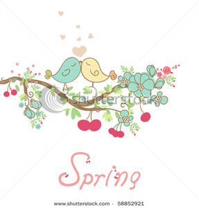 Romantic Spring Card Clipart Picture