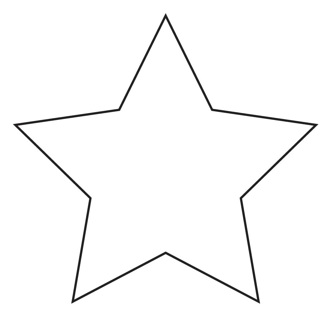 Rounded Star Clip Art Outline   Clipart Panda   Free Clipart Images