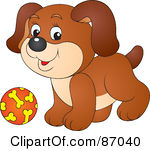 Royalty Free  Rf  Clipart Of Dog Balls Illustrations Vector Graphics