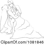 Royalty Free  Rf  Romantic Kiss Clipart Illustrations Vector