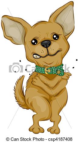 Stock Illustration Of Chihuahua Scratching Csp4187408   Search Eps