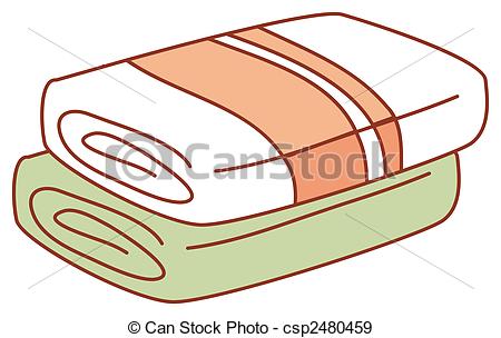 Stock Illustration Of Towel   A Nice Picture Of Two Folded Towels