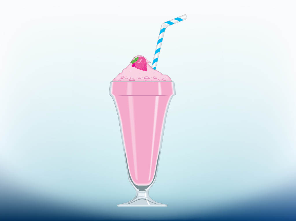Strawberry Milkshake Clipart