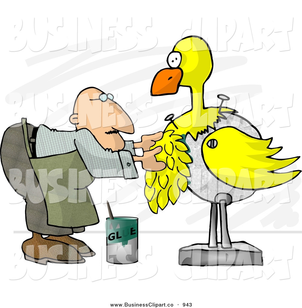 Stuffing Clipart Clip Art Of A Male Taxidermist Working On Stuffing A    