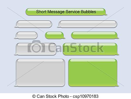Vector Of Short Message Service Bubbles   Illustration Of Sms Bubbles