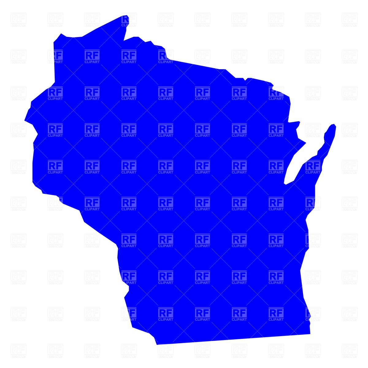 Wisconsin State Map Download Royalty Free Vector Clipart  Eps
