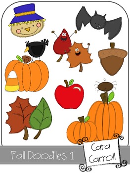 Fall Fun Doodles 1  Clipart For Personal   Commercial Use    