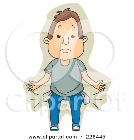Royalty Free  Rf  Clipart Illustration Of A Poor Man With Empty Turned