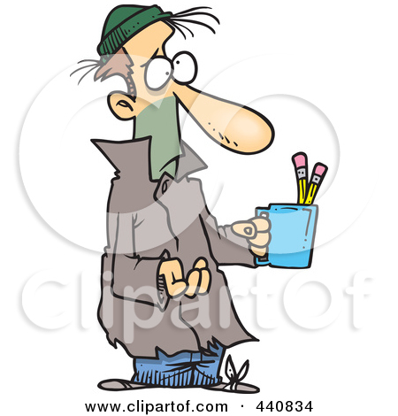 Royalty Free  Rf  Clipart Illustration Of An Airbrushed Poor Man