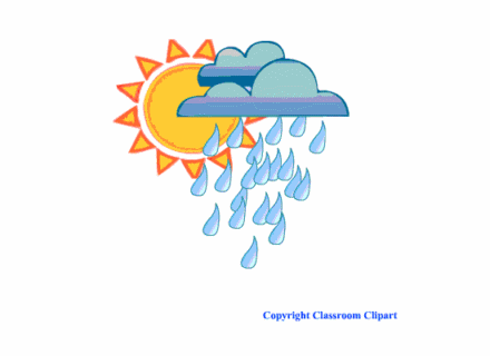 Weather Animated Clipart  Sun Rain Cc   Classroom Clipart