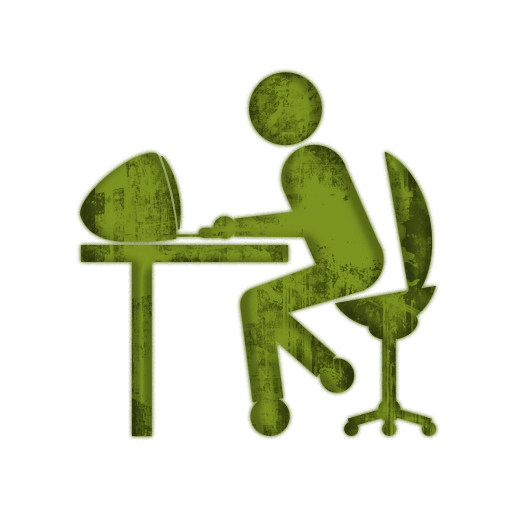 063424 Green Grunge Clipart Icon People Things People Worker
