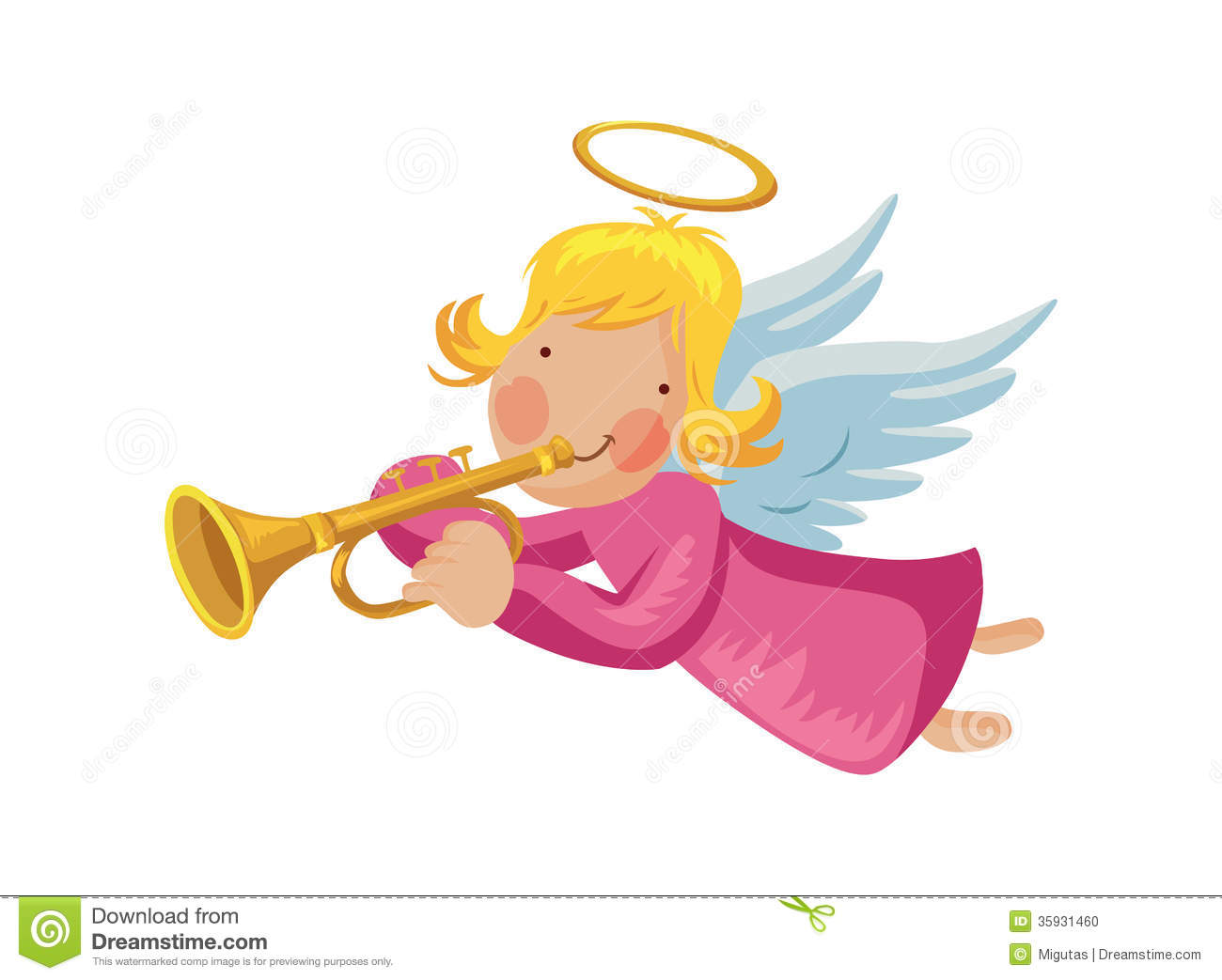 Angel With Trumpet Stock Photo   Image  35931460