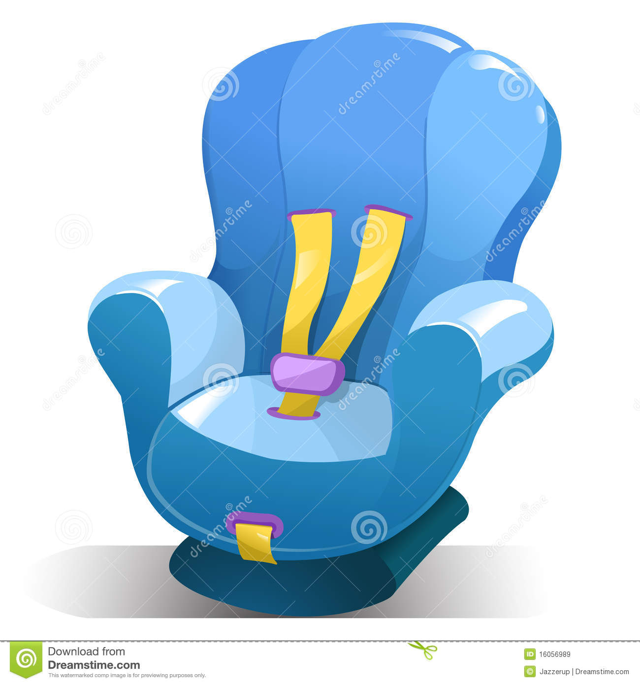 Blue Baby Car Seat With Seat Belt
