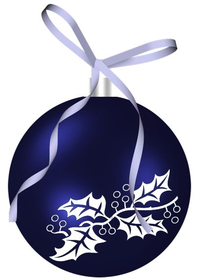 Christmas Ornament Clip Art   Christmas Dark Blue Ornament Clipart