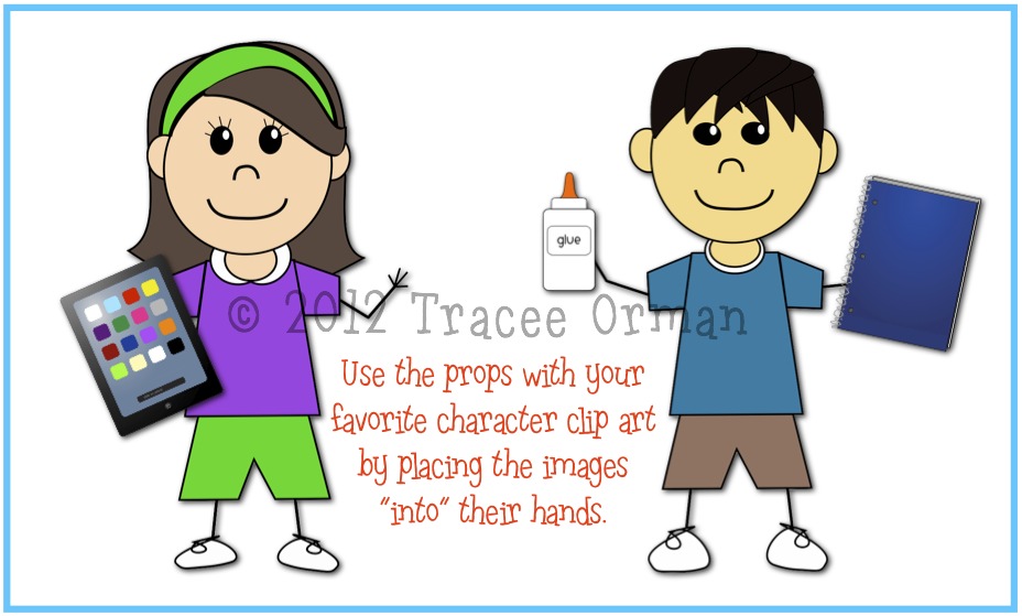Cute School Supplies Clip Art For Commercial Use
