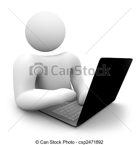 Laptop Computer   A Person Perhaps A    Csp2471892   Search Clipart