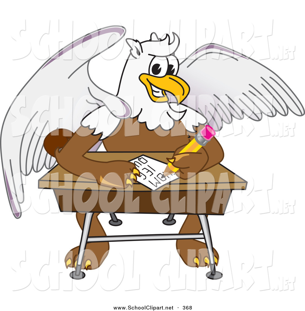 Larger Preview  Clip Art Of A Happy Griffin Character School Mascot