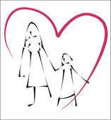 Mother And Daughter Love   Royalty Free Clip Art