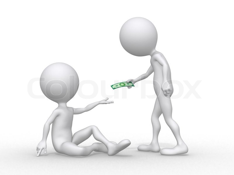 Stock Image Of  Charityconcept Of A Person Helping Poor People