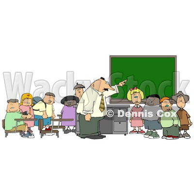 Teacher   Elementary Students In Classroom Clipart   Djart  5251