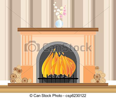 Vector   Fireplace   Stock Illustration Royalty Free Illustrations
