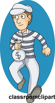 Bank Robber Clipart Bank Robber Holding Bag Of 