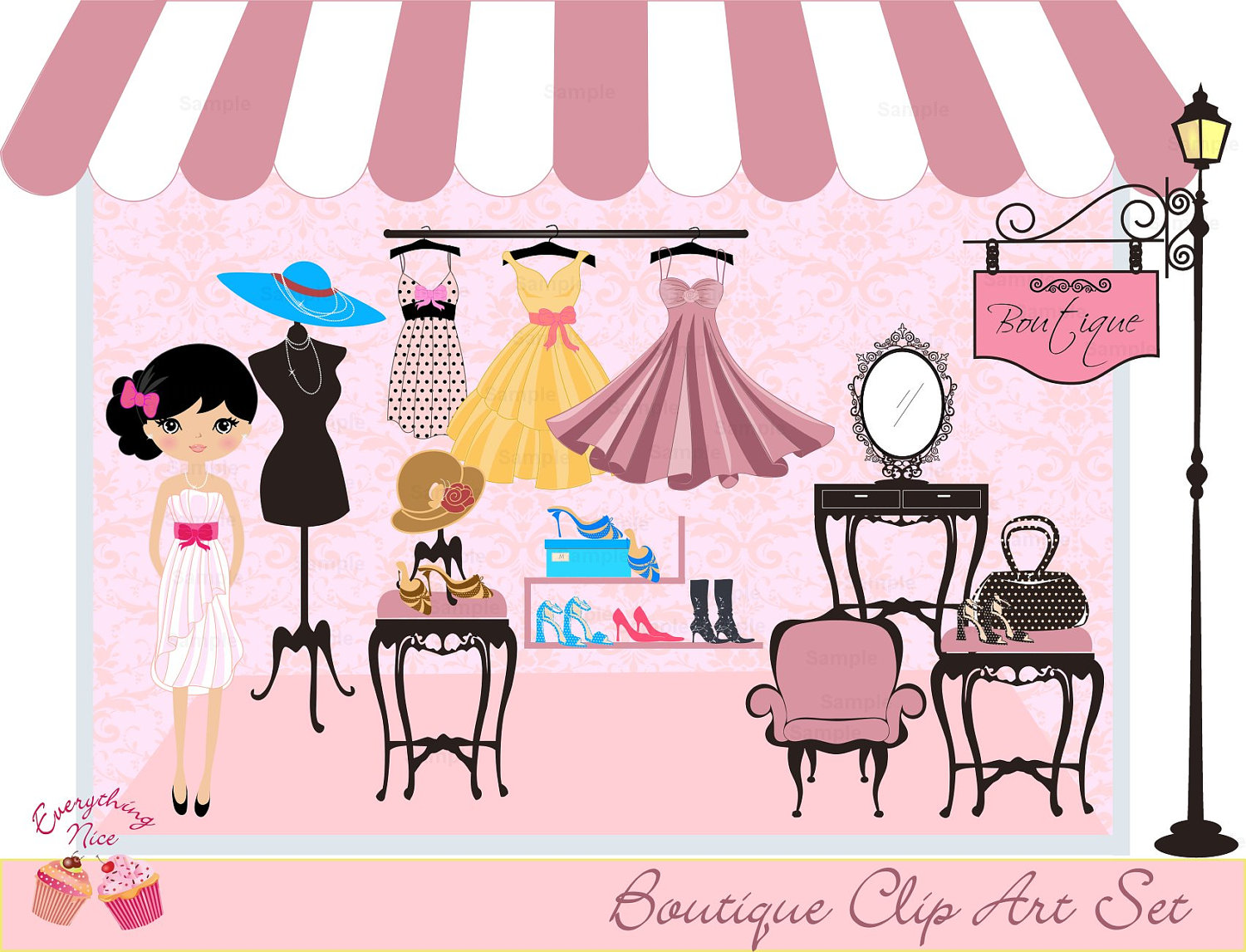 Boutique Clip Art Set By 1everythingnice On Etsy